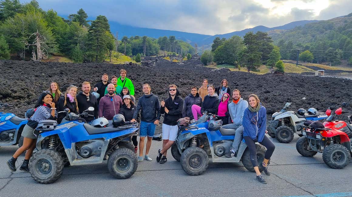 Freedome's team on a quad